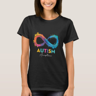 Camiseta Autismo Rojo En Lugar De Símbolo De Infinito Acept