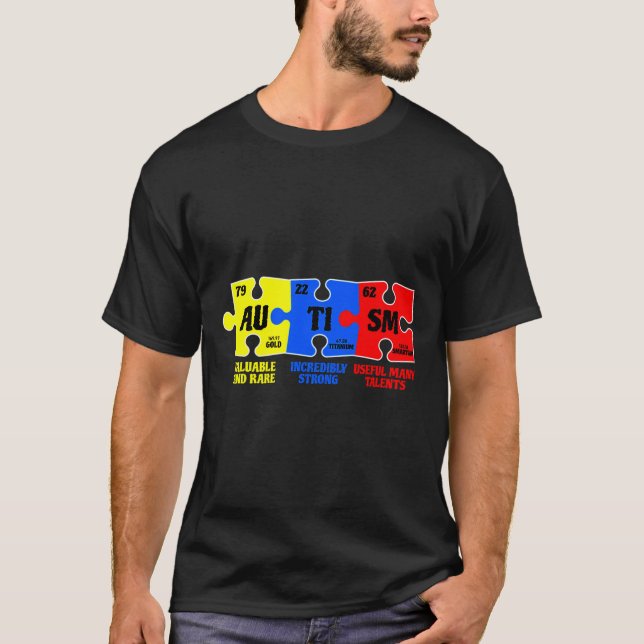 Camiseta Autismo Rompecabezas Elemento químico Autismo Conc (Anverso)