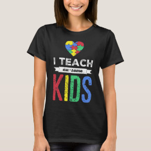 Camiseta Autismo Rompecabezas Síndrome Colorido Profesora d