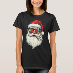 Camiseta Autismo Santa Claus Candy Cane Navidades Mujeres H