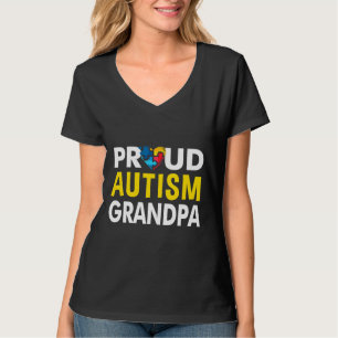 Camiseta Autismo Sensibilización Abuelo Orgulloso de Autism