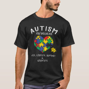 Camiseta Autismo Sensibilización Amor Educar a los defensor