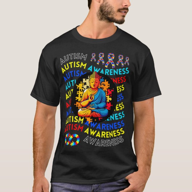 Camiseta Autismo Sensibilización Decoración Zen Para El Bud (Anverso)