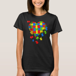 Camiseta Autismo Sensibilización Rompecabezas Corazón Sé Ac