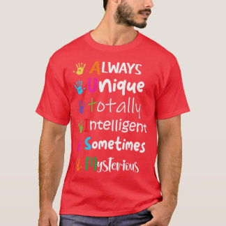 Camiseta Autismo Siempre Único Inteligente A Veces