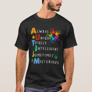Camiseta Autismo Siempre Único Totalmente Inteligente A Vec