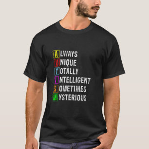 Camiseta Autismo Siempre Único Totalmente Inteligente Miste