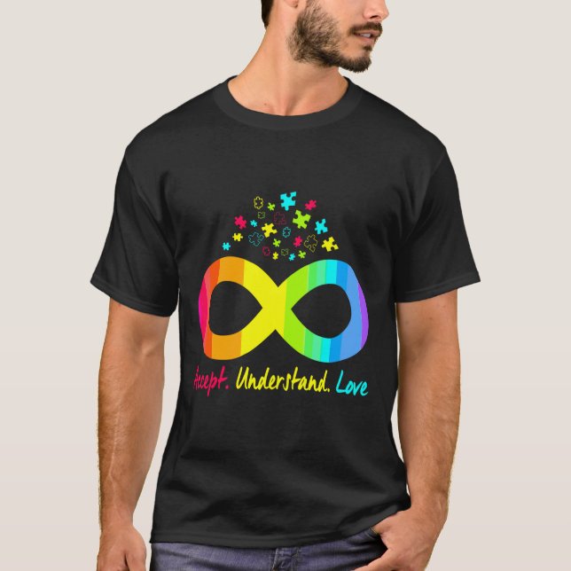 Camiseta Autismo Símbolo de rompecabezas infinito autismo a (Anverso)