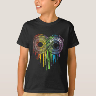 Camiseta Autismo Símbolo Infinito Arcoiris Concienciación