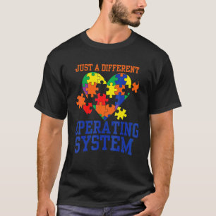 Camiseta Autismo  Solo Un Sistema Operativo Diferente  Auti