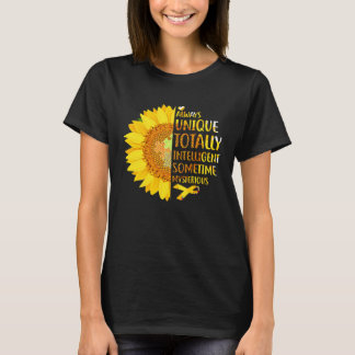 Camiseta Autismo Sunflower Único Amanecer Totalmente Inteli