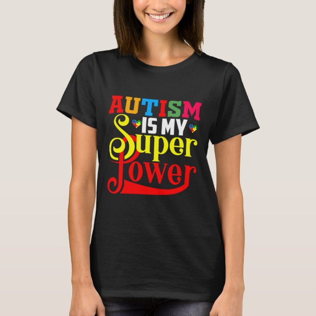 Camiseta Autismo Superpoderoso Autismo Para El Autismo Mamá (Anverso)