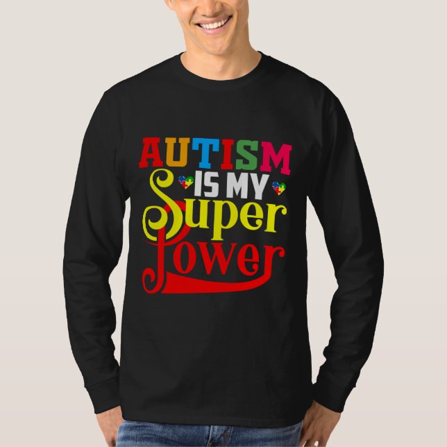 Camiseta Autismo Superpoderoso Autismo Para El Autismo Mamá (Anverso)