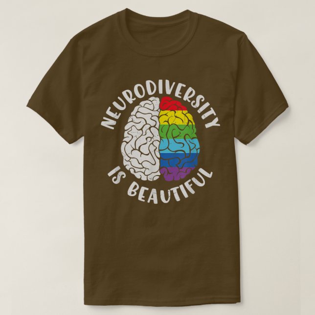 Camiseta Autismo TDAH Conciencia Neurodiversidad Es Hermosa (Diseño del anverso)