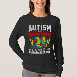 Camiseta Autismo Tengo Superpoderes Mes Diferencia De Rompe