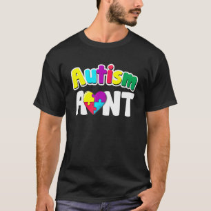 Camiseta Autismo Tía Conciencia Rompecabezas Piezas Colores