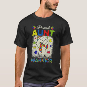 Camiseta Autismo Tía De Autismo Conciencia Guerrero Apoyo A