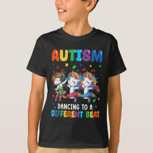 Camiseta Autismo Unicornio Bailando Al Compás Diferente Aut