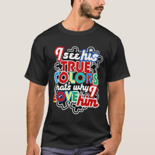 Camiseta Autismo-Veo Sus Verdaderos Colores Conciencia del