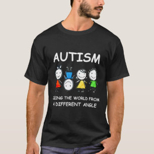 Camiseta Autismo-Ver El Mundo Desde Un Ángulo Diferente Aut
