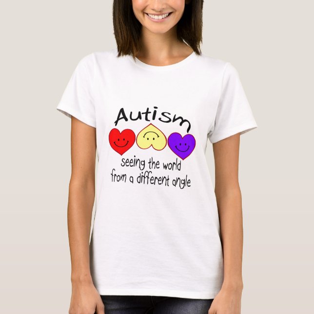 Camiseta Autismo, viendo el mundo de un diverso ángulo (Anverso)