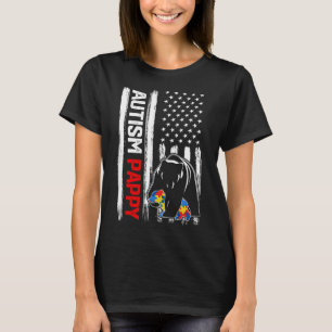 Camiseta Autismo vintage Pappy con conciencia de la bandera