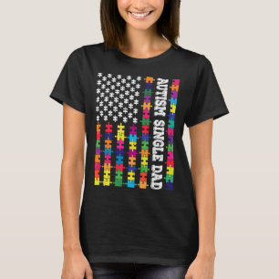 Camiseta Autismo vintage Un solo papá: el enigma patriótico