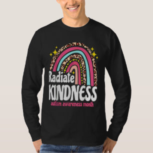 Camiseta Autismo World Awareness Leopardo Rainbow Radiate K