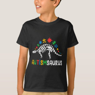 Camiseta Autismsaurus Dinosaur Boys Niños Pequeños Autismo 
