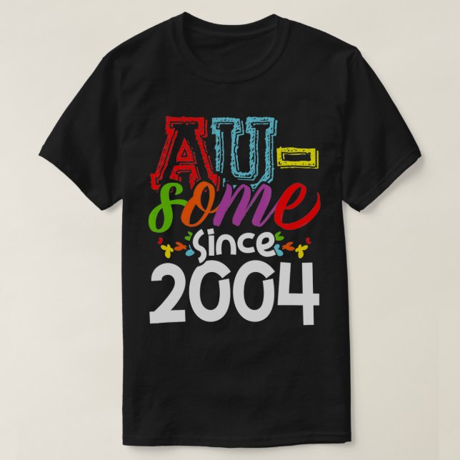 Camiseta Autista de Autism Awareness 17th Birthday Awesome  (Diseño del anverso)