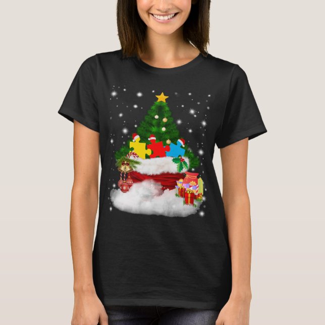 Camiseta autista|El Autismo Rompe Pieza En Navidad Presente (Anverso)