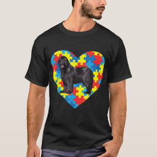 Camiseta Autista   Rompecabezas de Newfie de Love Heart New
