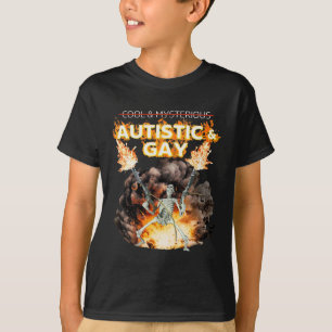 Camiseta Autista Y Gay Skeleton Maldito Meme De Autismo
