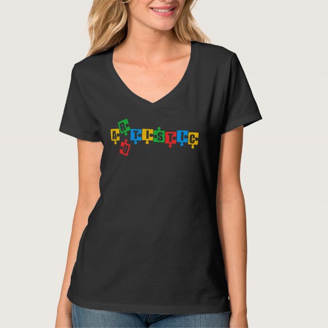 Camiseta Autistic Artistic Autism Awareness Autistic Boys G (Anverso)