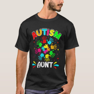 Camiseta Autistic Aunt Support Family Autism Awarine