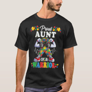 Camiseta Autistic Ribbon Puzzle Aunt Of Autism Awareness Wa