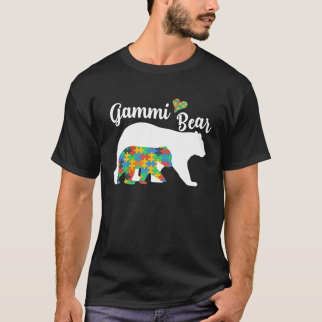 Camiseta Autistic Support Autism Awareness Gammi Bear Mothe (Anverso)