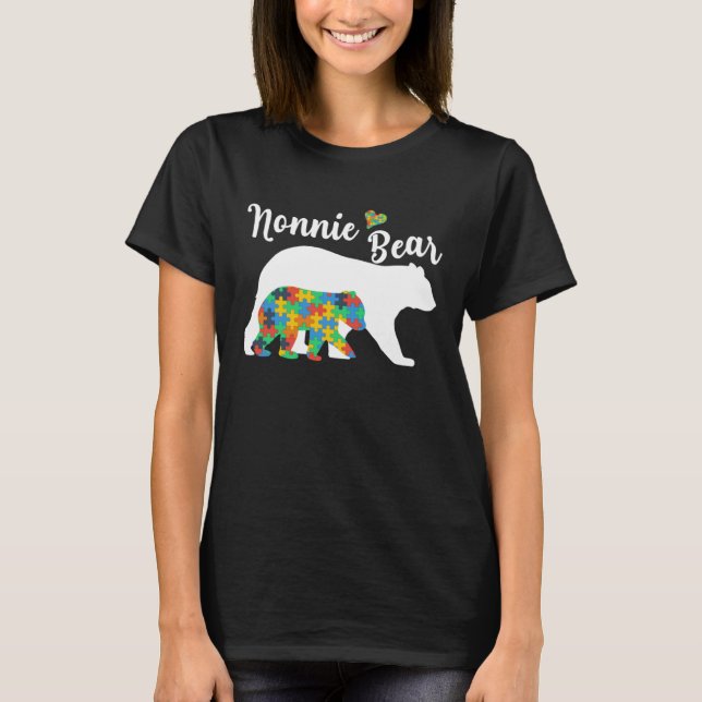 Camiseta Autistic Support Autism Awareness Nonnie Bear Moth (Anverso)