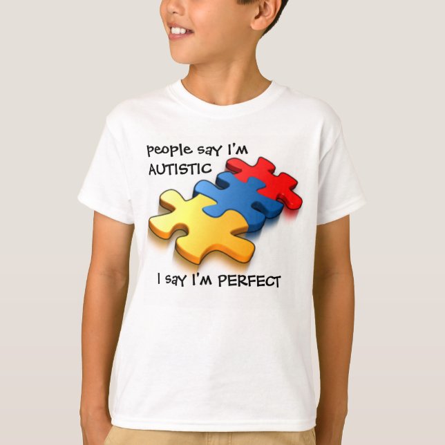 Camiseta Autístico soy perfecto (Anverso)