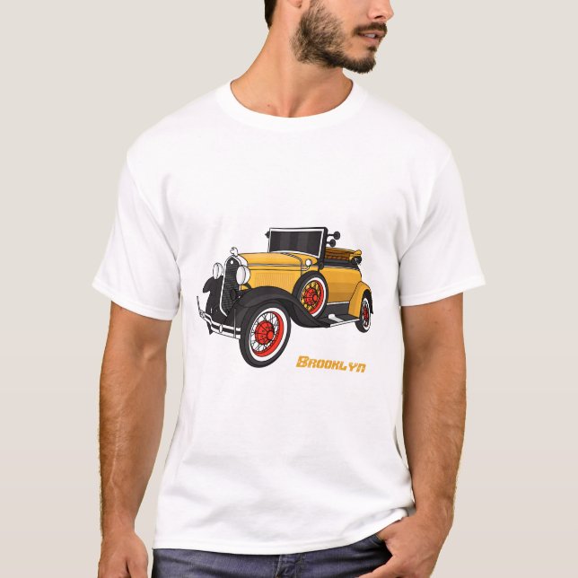 Camiseta Auto amarillo clásico 1931 (Anverso)