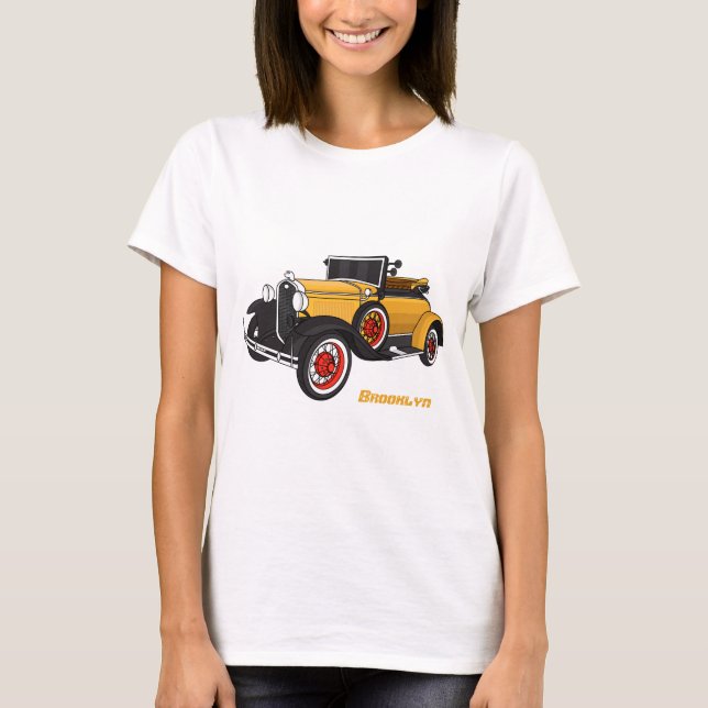 Camiseta Auto amarillo clásico 1931 (Anverso)