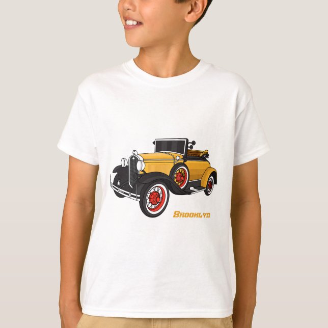 Camiseta Auto amarillo clásico 1931 (Anverso)