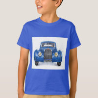 Auto azul de los años 30
