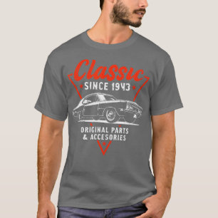 Camiseta Auto clásico de 80 años de edad 1943 80º cumpleaño