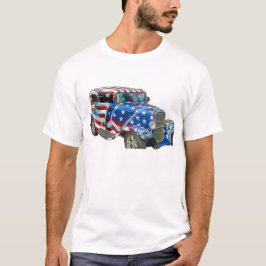 Camiseta Auto clásico de la bandera estadounidense