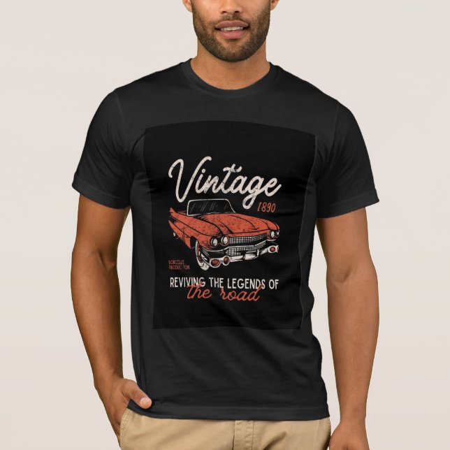Camiseta Auto clásico de la época 1890 - Automotivo retro (Anverso)