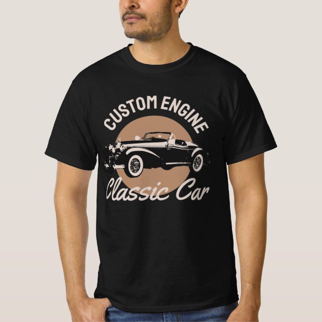Camiseta Auto clásico del motor del personalizado (Anverso)