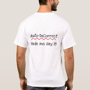 Camiseta Auto-Correcto incorrecto del control de encanto