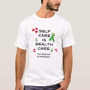 Camiseta AUTO CUIDADO ES CUIDADO DE RIQUEZA Salud Mental Cr