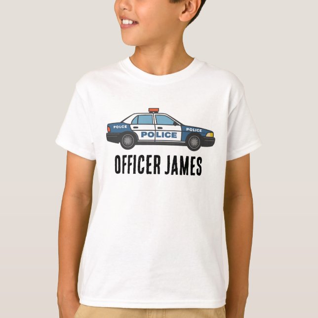 Camiseta Auto de la policía Personalizado personalizado con (Anverso)
